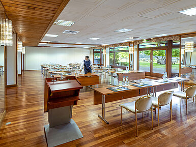 Hall Feldberg Modern meeting room with natural light and service at the Maritim Hotel Titisee