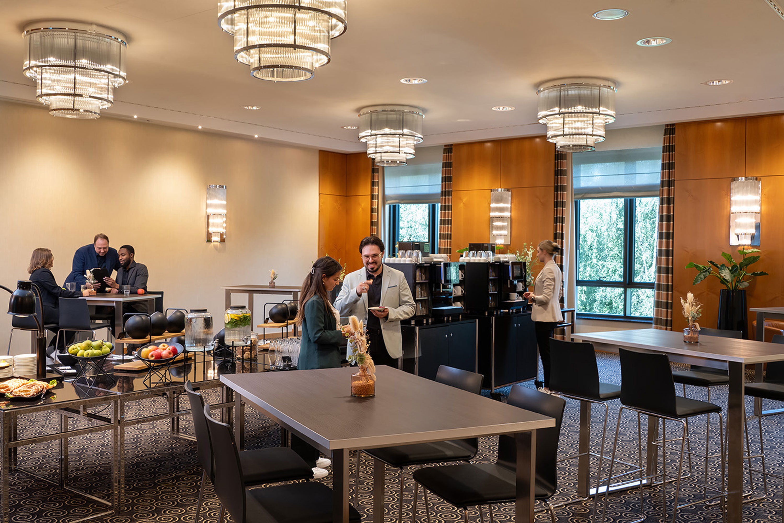 Dubai Conference room Coffee break with snacks and drinks in the conference area of Maritim Hotel Düsseldorf