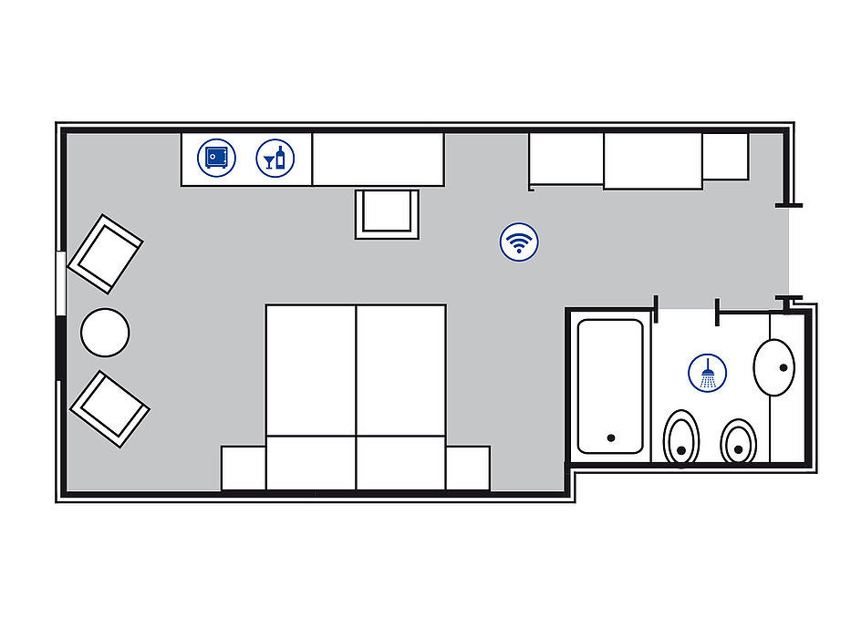 Room floor plan Superior room | Maritim Hotel Bonn Room floor plan Superior room | Maritim Hotel Bonn