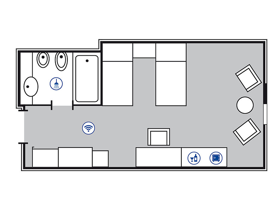 Room floor plan Comfort room | Maritim Hotel Bonn Room floor plan Comfort room | Maritim Hotel Bonn