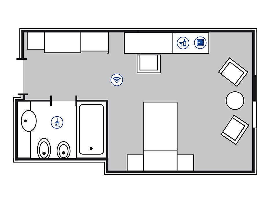 Room floor plan Superior room | Maritim Hotel Bonn Room floor plan Superior room | Maritim Hotel Bonn