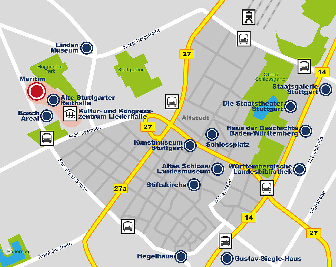 Plan d'accès Maritim Hotel Stuttgart Plan d'accès Maritim Hotel Stuttgart