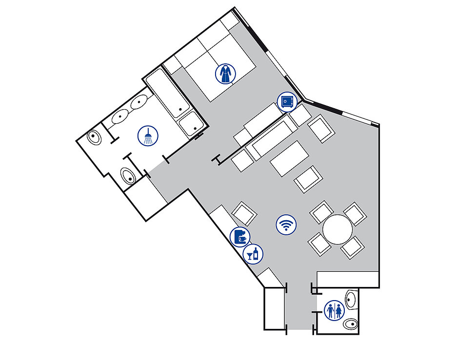Plano de la habitación Suite Classic | Maritim Hotel Stuttgart Plano de la habitación Suite Classic | Maritim Hotel Stuttgart
